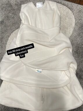 Halo Ivory Newborn Sleeveless Sleep Sack Swaddle